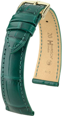 Green leather strap Hirsch London M 04307149-1 (Alligator leather) Hirsch selection