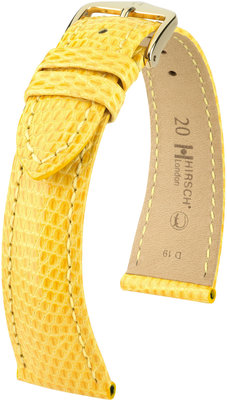 Yellow leather strap Hirsch London M 04366172-1 (Lizard leather) Hirsch selection