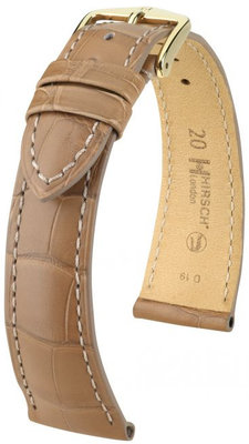 Beige leather strap Hirsch London M 04207199-1 (Alligator leather) Hirsch Selection