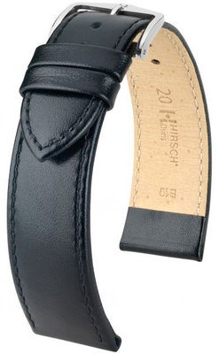 Black leather strap Hirsch Osiris XL 03475250-2 (Calfskin)