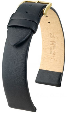 Black leather strap Hirsch Toronto L 03702050-1 (Calfskin)