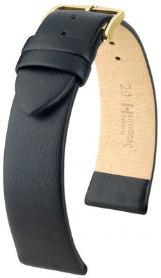 Black leather strap Hirsch Toronto XL 03702250-1 (Calfskin)