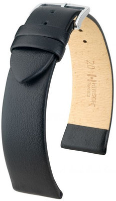 Black leather strap Hirsch Toronto XL 03702250-2 (Calfskin)