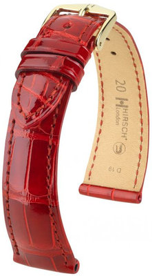 Red leather strap Hirsch London M 04207120-1 (Alligator leather) Hirsch Selection