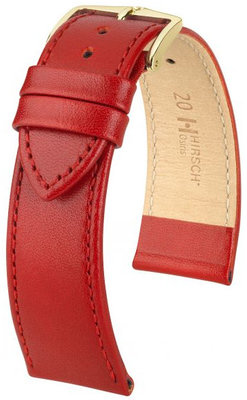 Red leather strap Hirsch Osiris M 03475120-1 (Calfskin)