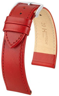 Red leather strap Hirsch Osiris M 03475120-2 (Calfskin)