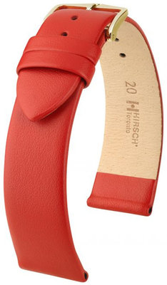 Red leather strap Hirsch Toronto L 03702020-1 (Calfskin)