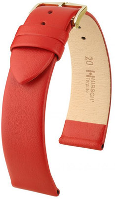 Red leather strap Hirsch Toronto M 03702120-1 (Calfskin)