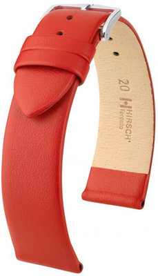 Red leather strap Hirsch Toronto M 03702120-2 (Calfskin)