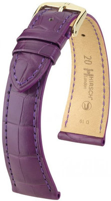 Purple leather strap Hirsch London L 04207086-1 (Alligator leather) Hirsch Selection