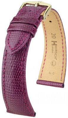 Purple leather strap Hirsch London L 04266087-1 (Lizard leather) Hirsch Selection
