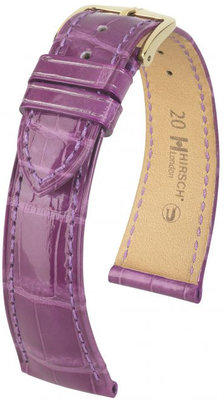 Purple leather strap Hirsch London M 04207187-1 (Alligator leather) Hirsch Selection