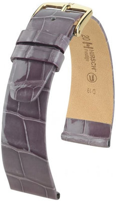 Purple leather strap Hirsch Prestige L 02207012-1 (Alligator leather) Hirsch Selection