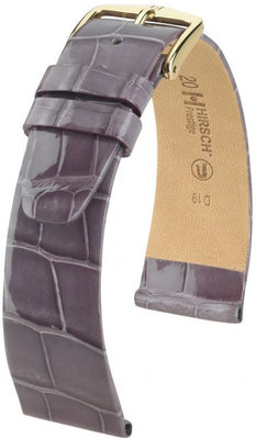 Purple leather strap Hirsch Prestige M 02207112-1 (Alligator leather) Hirsch Selection