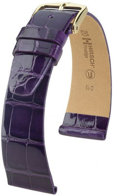 Purple leather strap Hirsch Prestige M 02207184-1 (Alligator leather) Hirsch Selection
