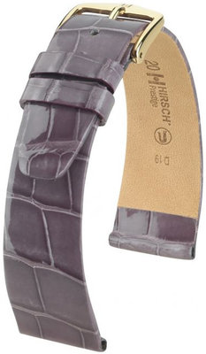 Purple leather strap Hirsch Prestige M 02307112-1 (Alligator leather) Hirsch Selection