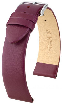 Purple leather strap Hirsch Toronto M 03702186-2 (Calfskin)