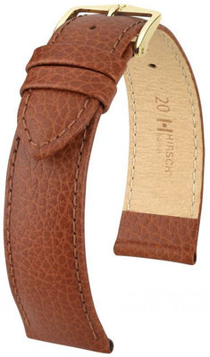 Brown leather strap Hirsch Kansas M 01502170-1 (Calfskin)