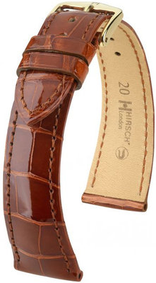 Brown leather strap Hirsch London L 04207070-1 (Alligator leather) Hirsch Selection