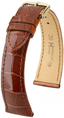 Brown leather strap Hirsch London M 04207170-1 (Alligator leather) Hirsch Selection