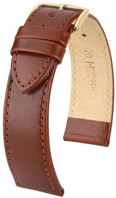 Brown leather strap Hirsch Osiris M 03475115-1 (Calfskin)