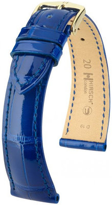 Blue leather strap Hirsch London L 04207082-1 (Alligator leather) Hirsch Selection