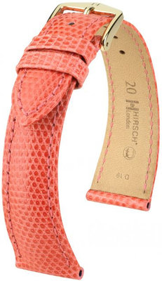 Orange leather strap Hirsch London L 04266022-1 (Lizard leather) Hirsch Selection