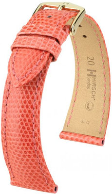 Orange leather strap Hirsch London M 04266122-1 (Lizard leather) Hirsch Selection