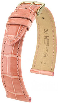 Pink leather strap Hirsch London L 04307023-1 (Alligator leather) Hirsch Selection