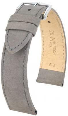 Grey leather strap Hirsch Osiris M 03433130-2 (Calfskin)