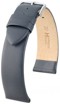 Grey leather strap Hirsch Toronto L 03702030-2 (Calfskin)