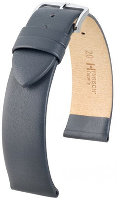 Grey leather strap Hirsch Toronto M 03702130-2 (Calfskin)