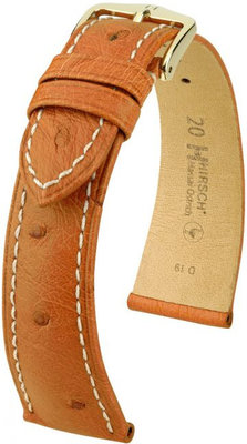 Light brown leather strap Hirsch Massai Ostrich L 04262071-1 (Ostrich leather) Hirsch Selection