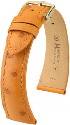 Light brown leather strap Hirsch Massai Ostrich L 04262075-1 (Ostrich leather) Hirsch Selection