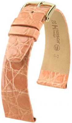 Light orange leather strap Hirsch Prestige L 02208022-1 (Crocodile leather) Hirsch Selection