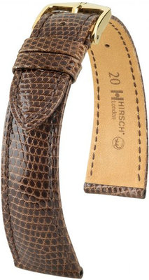 Dark brown leather strap Hirsch London M 04266110-1 (Lizard leather) Hirsch Selection