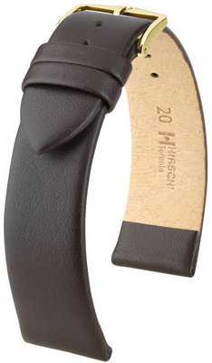 Dark brown leather strap Hirsch Toronto L 03702010-1 (Calfskin)