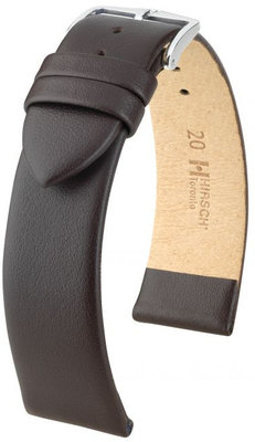 Dark brown leather strap Hirsch Toronto L 03702010-2 (Calfskin)