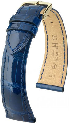 Dark blue leather strap Hirsch London M 04207180-1 (Alligator leather) Hirsch Selection