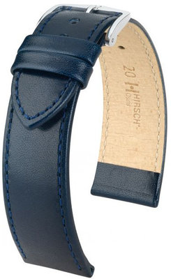 Dark blue leather strap Hirsch Osiris M 03475180-2 (Calfskin)
