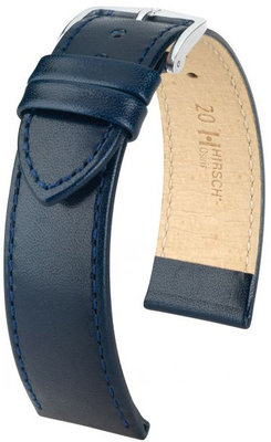 Dark blue leather strap Hirsch Osiris M 03475180-2 (Calfskin)