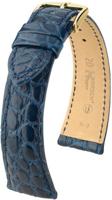 Dark blue leather strap Hirsch Regent M 04107189-1 (Alligator leather) Hirsch Selection