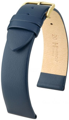 Dark blue leather strap Hirsch Toronto L 03702080-1 (Calfskin)