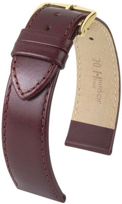 Burgundy leather strap Hirsch Osiris L 03475060-1 (Calfskin)