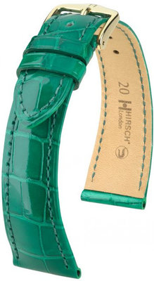 Green leather strap Hirsch London L 04207040-1 (Alligator leather) Hirsch Selection