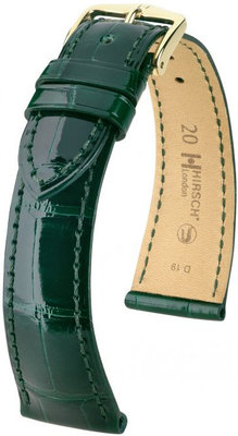 Green leather strap Hirsch London L 04207041-1 (Alligator leather) Hirsch Selection