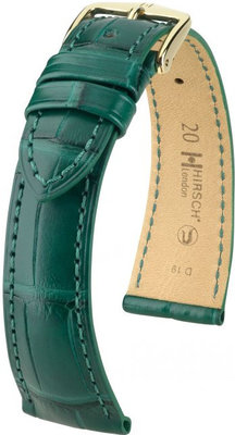 Green leather strap Hirsch London L 04207049-1 (Alligator leather) Hirsch Selection
