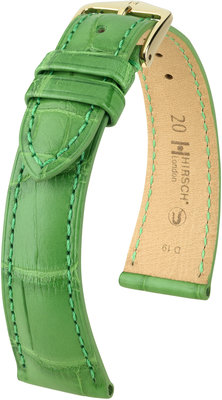 Green leather strap Hirsch London L 04307042-1 (Alligator leather) Hirsch selection
