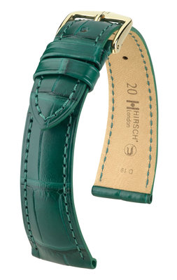 Green leather strap Hirsch London L 04307049-1 (Alligator leather) Hirsch selection