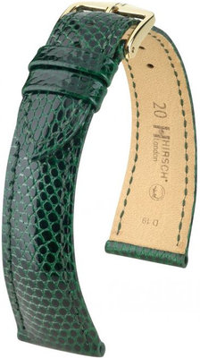 Green leather strap Hirsch London M 04266140-1 (Lizard leather) Hirsch Selection